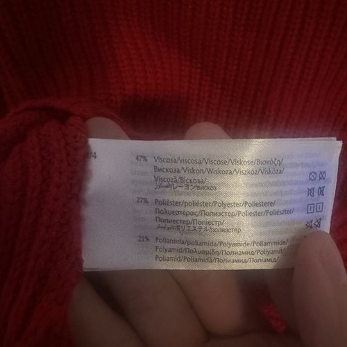Mayoral Collared Sweater Red & White Girls Size 7 Excellent User Condition EUC - Picture 6 of 6
