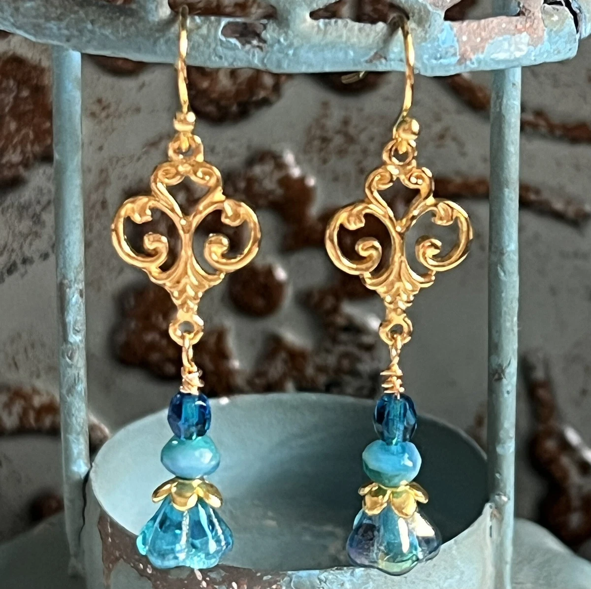 Bell online flower earrings
