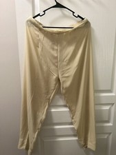 Pakistani indian women trouser pajama shalwar pants capri silk size medium