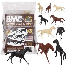 BMC Marx Recast Wild West Cavalry Horse Plastic WESTERN Figure Playset Accessory