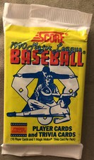 1990 Score Pack Lee Smith Red Sox (Top) Jose DeJesus Royals Rookie (RC) (Back)