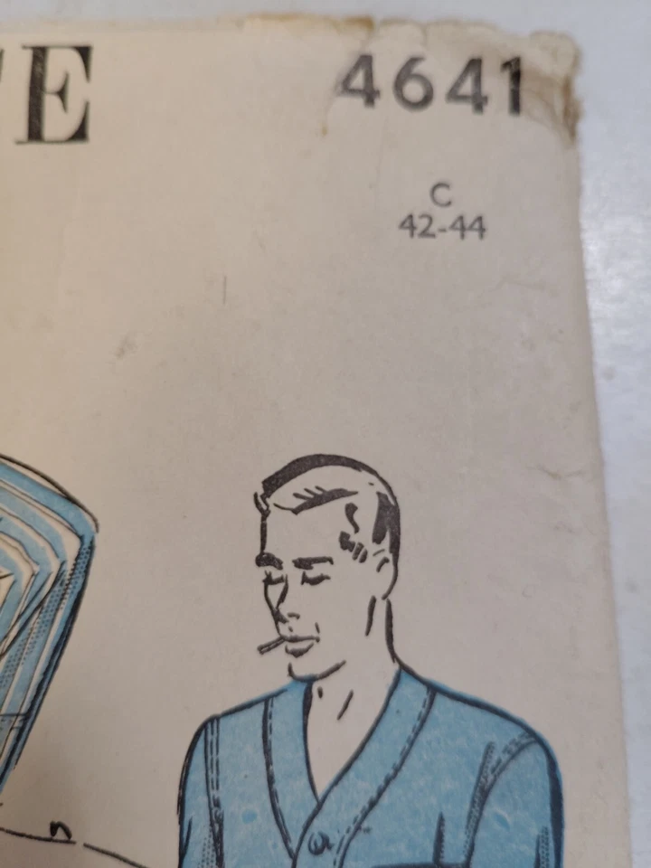 Pajamas Sleep Top Bottoms Mens 42 44 Advance 4641 Sewing Pattern Pants Shirt VTG - Image 2 of 4