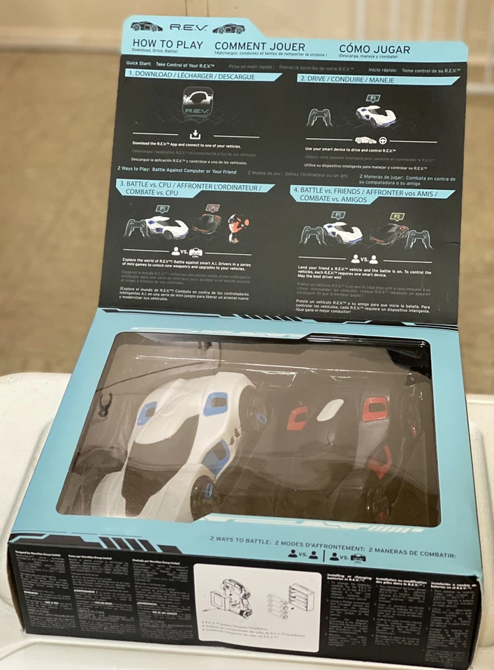 WowWee Vehículos Robóticos Mejorados REV 2-Pack Set Batalla Coche Control Remoto🚀📦 Foto 4 de 4