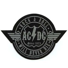 Acdc Rock N Rouleau Die Patch Volonté Jamais Musique Tissé à Repasser