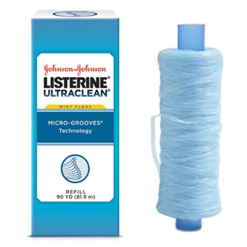 J&J DENTAL J&J LISTERINE ULTRACLEAN MINT DENTAL FLOSS 90 YARD SPOOL 44032 - 24/CASE