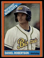 2015 Topps Heritage Minor League #83 Daniel Robertson Orange #/25