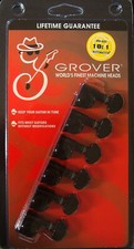 Grover 305BC6 Mid-Size Rotomatics Tuning Machines, 6 In-Line, Black Chrome