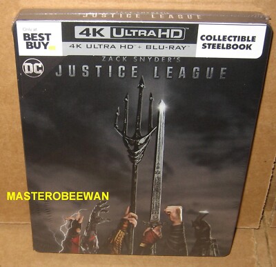 Zack Snyder's Justice League Best Buy Steelbook (4K UHD + Blu-Ray) New Sealed