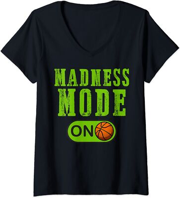Madness Mode On Basketball Madness College Gift Ladies' O-Neck Tshirt