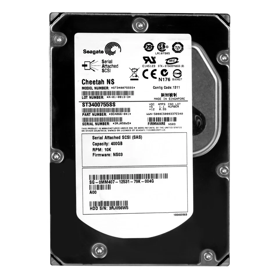 Hard Drive Dell 0MM407 ST3400755SS 400GB 10K 16MB SAS 3.5'' - Image 3 of 3