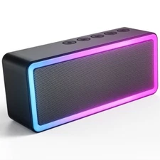 LED RGB Lights Bluetooth Party Speaker 16W Portable Wireless W/ Hd Stereo