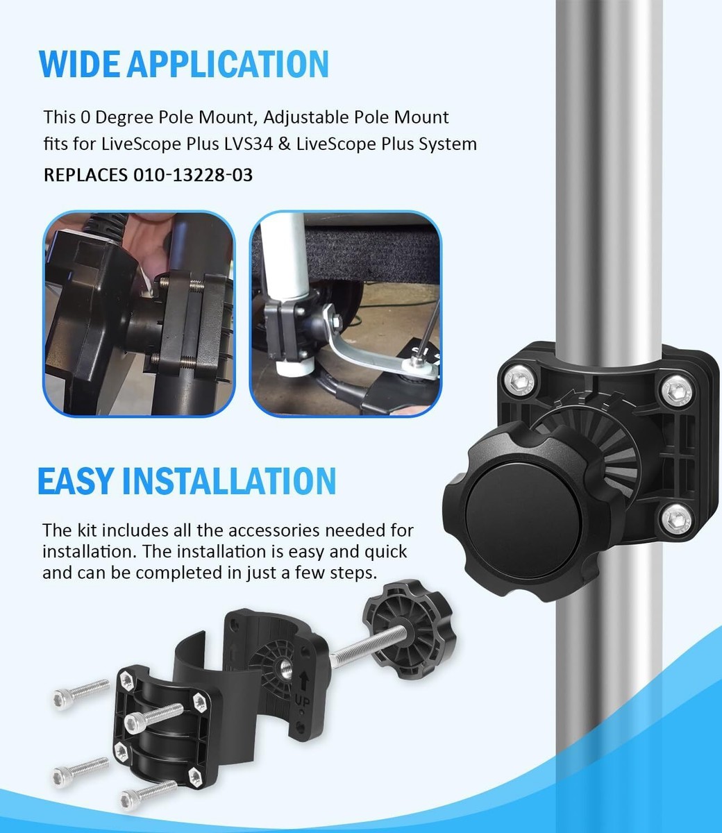 Degree Pole Mount Adjustable Pole Mount for LiveScope Plus LVS34