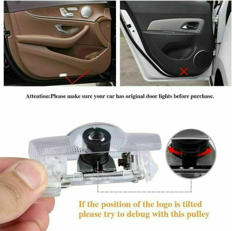 Lote de proyector láser de sombra de luz de cortesía de puerta LED para Lexus ES IS LS LX RX GX Foto 3 de 4