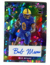 2024 Leaf Vivid Autographs Crystal Gray #BA-BM1 Bub Means 3/9 A48 442