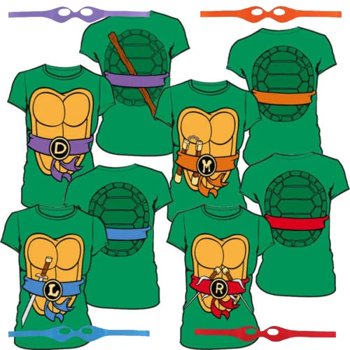 TMNT Teenage Mutant Ninja Turtles Halloween Disfraz Disfraz Camiseta Camiseta Foto 2 de 4