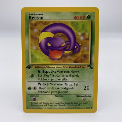 Pokémon Rettan 46/62 DE 1. Edition Common Fossil 1999