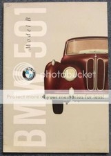 BMW 501 Model B Car Sales Brochure 1954 #W 108 e 5 4 54