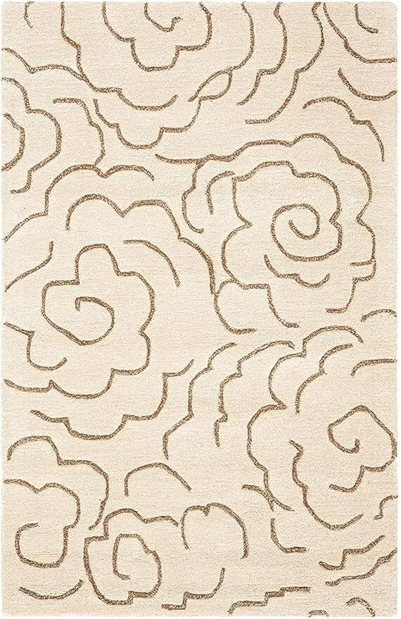 New Hand Tufted Rug Handmade IVORY Design Carpet For Living Room Bedroom, rug - Image 4 of 4
