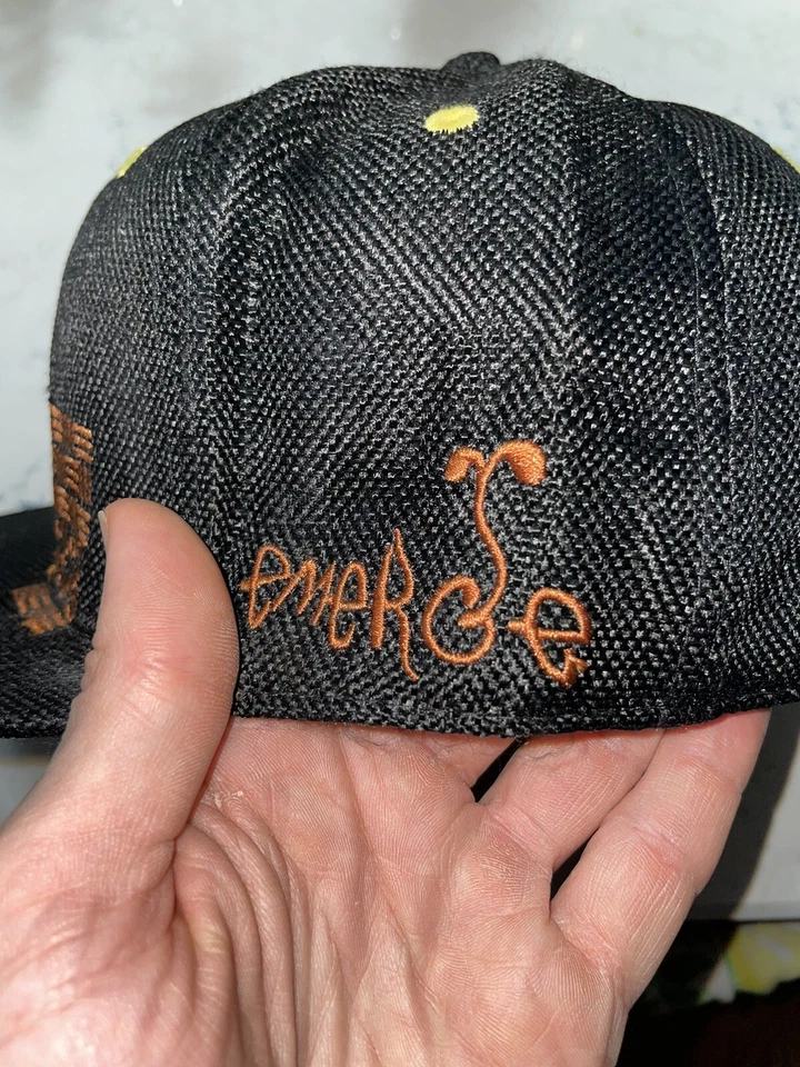 Sombrero ajustado Grassroots California Emerge "Puff n Dabs" cáñamo satinado talla 7 3/4 embriagador Foto 4 de 4