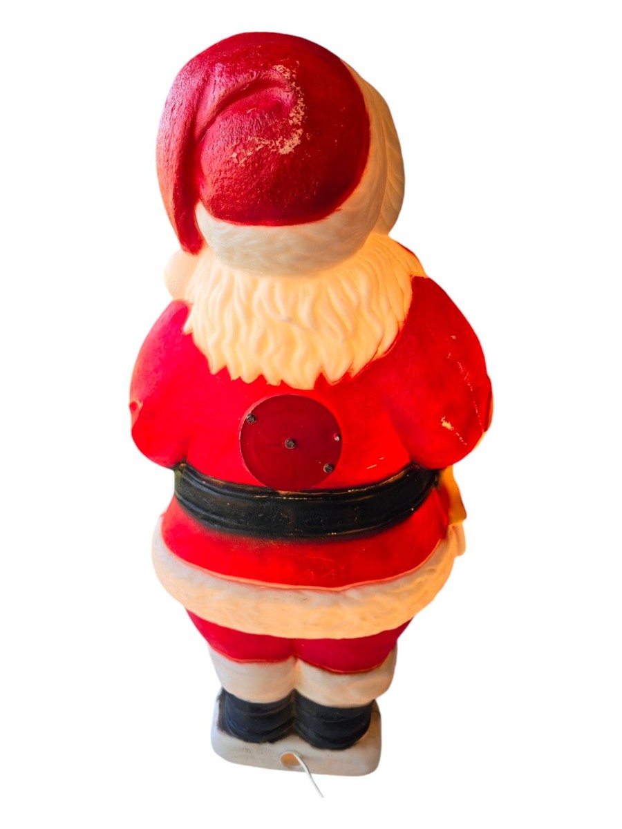 Vintage General Foam Santa Claus 31” Tall Plastic Lighted
