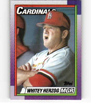 1990 Topps 261 Whitey Herzog St. Louis Cardinals MGR, TL | eBay