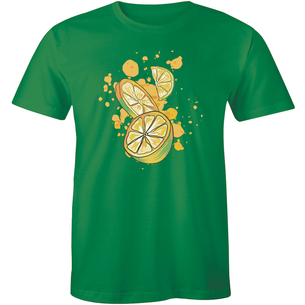 3D Lemon Calamansi Pieces Print Men's Crew Neck T-shirt Citrus