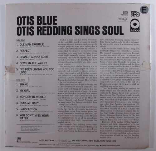 Otis Redding-Otis Blue/Otis Sings Soul LP-1979-ATCO 40 003-Germany-SEALED - Picture 2 of 2