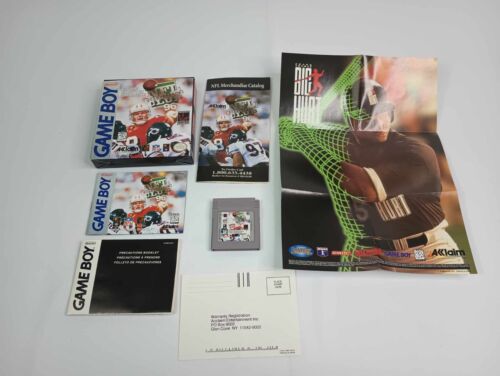 NFL Quarterback Club 96 Nintendo Game Boy CIB Game Manual Paperwork Poster Ads