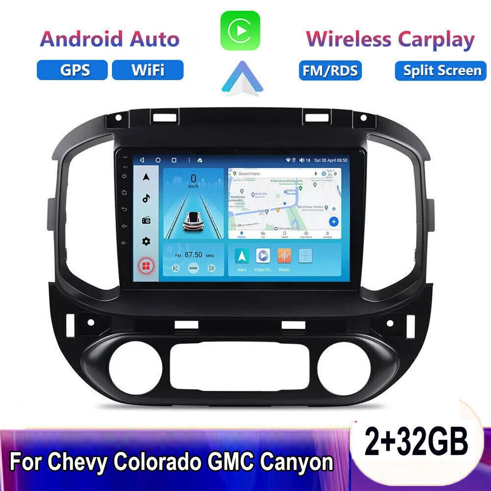 For 2015 2016 2017 Chevrolet Colorado GMC Canyon 9" Car CarPlay Radio AHD Foto 2 de 4