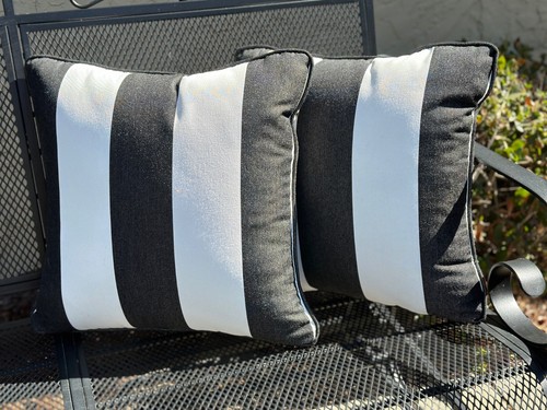 Sunbrella outdoor decorative pillow covers 18x18 set of 2 Made in the USA - Picture 3 of 3