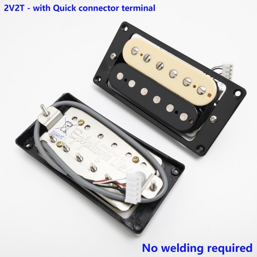 Per Gibson Epiphone ProBucker Humbucker Pickup 2V2T Set Cablaggio Push Pull - Foto 6 di 28