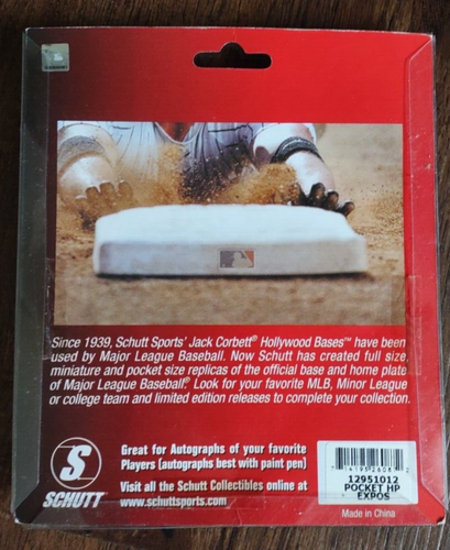 Schutt Sports MLB Montreal Expos Authentic Hollywood Pocket Home Plate NOS - Picture 2 of 2