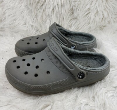CROCS 203591 Gray Casual Slip On Comfort Shoes Size Mens 5 Womens 7