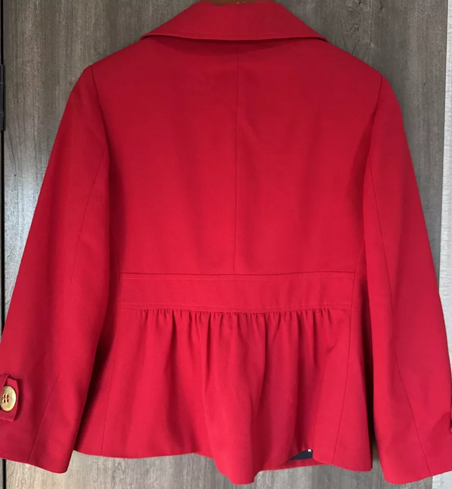 Blazer forrado Mary Kay Star rojo vintage para mujer talla XS. Foto 4 de 4