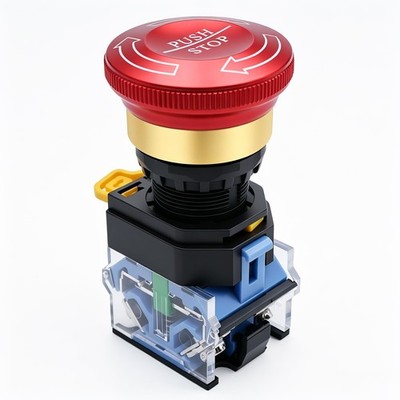22mm Metal Latching Emergency Stop Push Button Switch e Stop Button Emergency