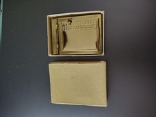 Vtg '50s Mini Pocket Size Rolodex Phone Book Gold Tone 2 x 2.5 Box Never Used