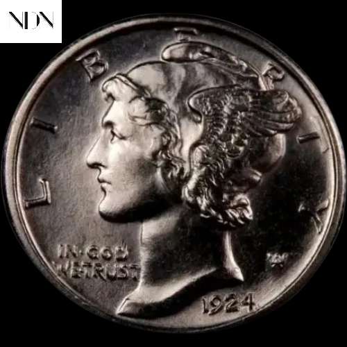 1924-S Mercury Dime - Uncirculated BU - 90% Silver - Picture 1 of 2