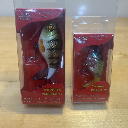 1 River2Sea Whopper Plopper 75 & 1 -60 Topwater Prop Lure 3" Bass Fishing Lure