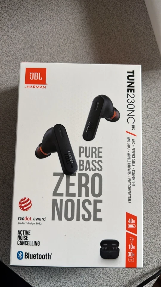 JBL Harman Tune 230NC TWS Active Noise Cancelling Wireless Earbuds Black