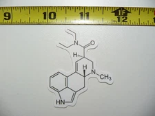 LYSERGIC ACID CHEMISTRY DIAGRAM SMALL STICKER DECAL SCHOOL TEACHER PROFESSOR