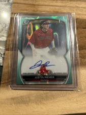 2023 Bowman Draft - Chrome Autographs Justin Riemer Aqua Lava Refractor 121/199 