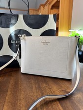 Kate Spade Leila Pebbled Leather Meringue Crossbody Purse KG464 329 Retail