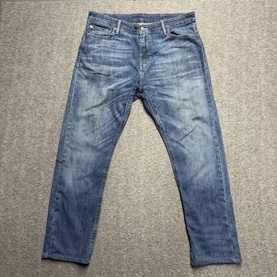 Levis 504 Commuter Jeans Mens 36x29* Blue Cycling Reflective Faded Reinforced