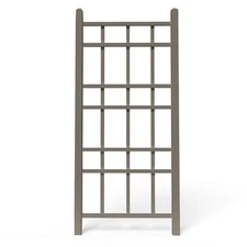 Dura-Trel 28x66" PVC Vinyl Outdoor Patio Trellis w/Anchors, Mocha (Open Box)