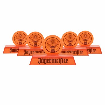 5x Jägermeister Tischaufsteller Acryl Kartenhalter Menü Speise Getränke Karten W