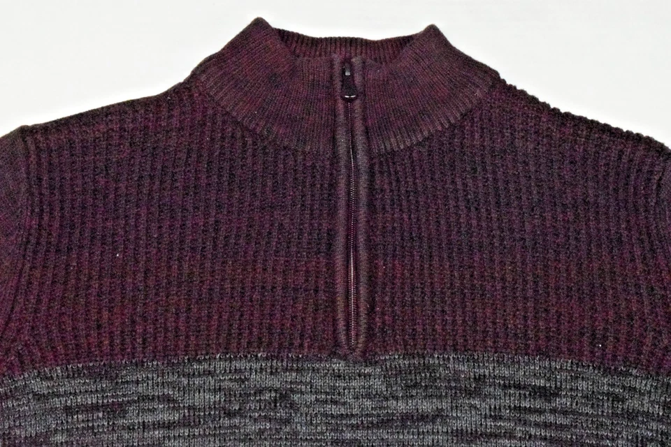 Suéter Great Northwest Talla L 2016 3 Tonos Marrón Gris Jaspeado Cuello Cremallera Foto 4 de 4