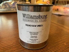 NEW Williamsburg Oil Paint Can 473 ml French Raw Umber Pint 16oz Golden USA