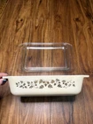 Vintage Pyrex 575B Gold Acorn Leaf Casserole 2 Qt w/ Lid USA  AS IS See Pictures