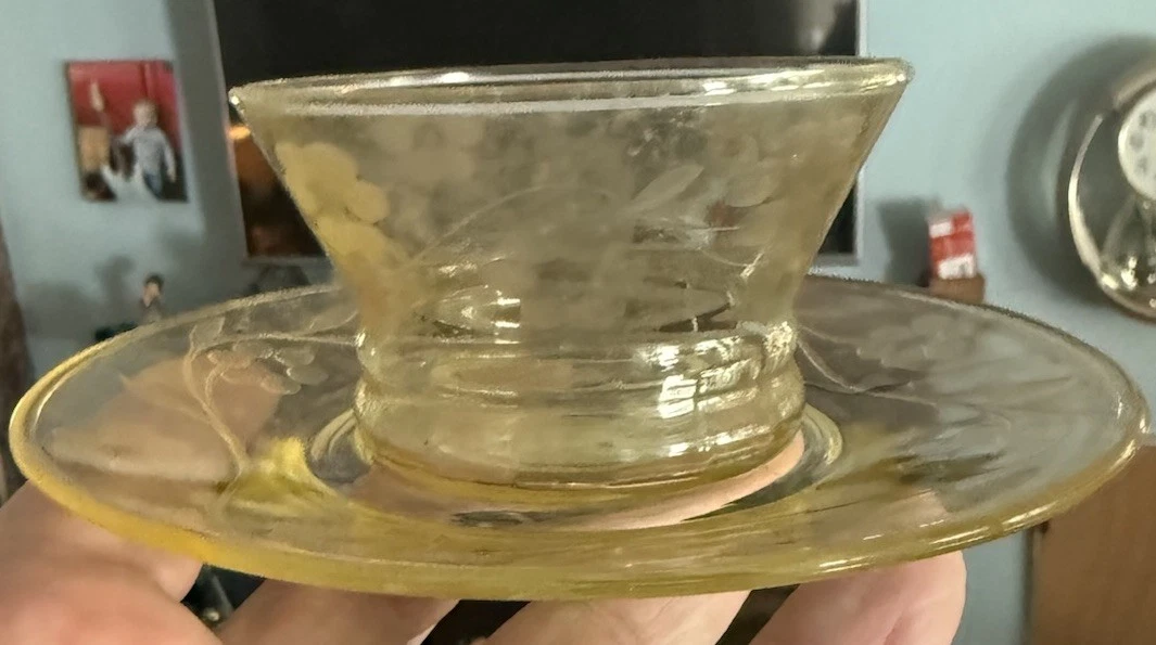 Yellow Depression Glass Lancaster for sale | eBay