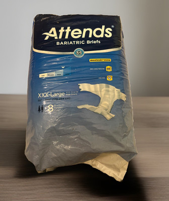 Attends Overnight Bariatric Incontinence Brief 3X-Large Heavy/Severe  8 Ct DD60